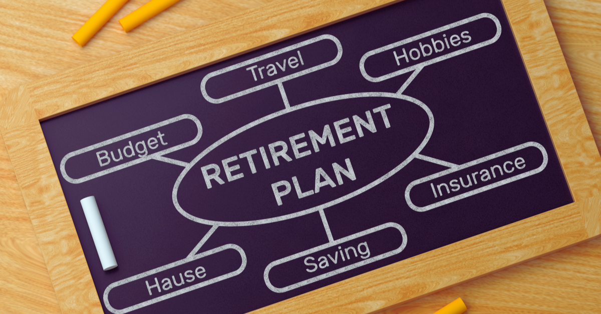 Retirement Planning Checklist written on slate